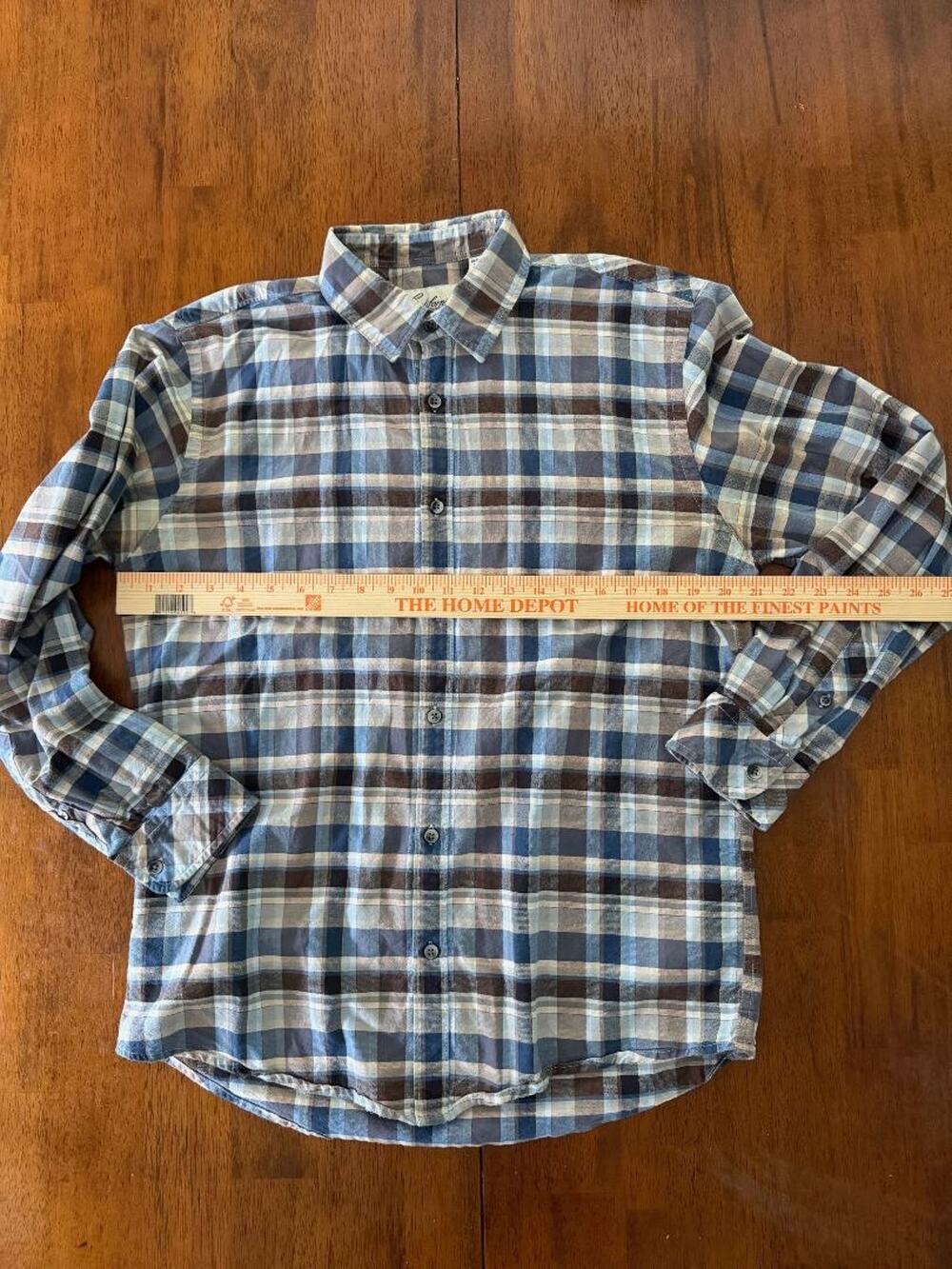 Mens California Shirt Co. Long Sleeve Button Up Shirt, Size M